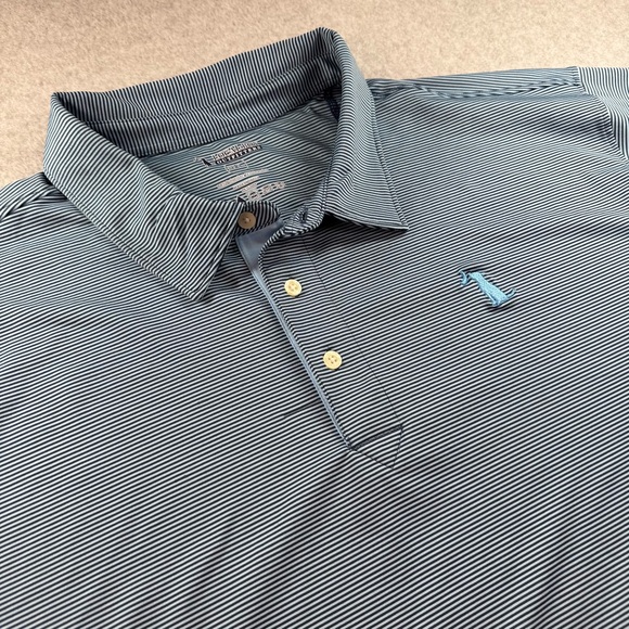 LOCAL BOY OUTFITTERS Other - NWT Local Boy Outfitters Palms Polo Blue Striped Embroidered Logo 3XL